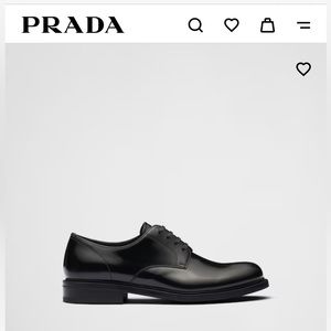 Prada Brushes Leather Lace up shoes